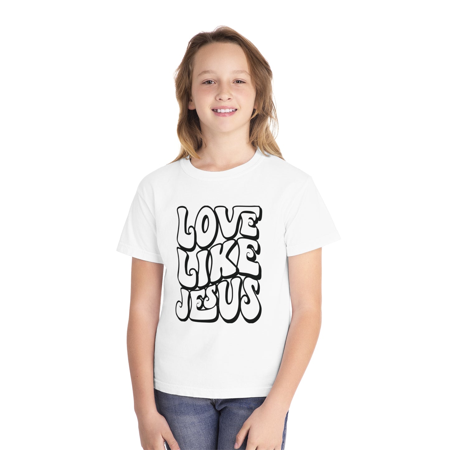 Love Like Jesus Comfort Colors Youth Christian Tee