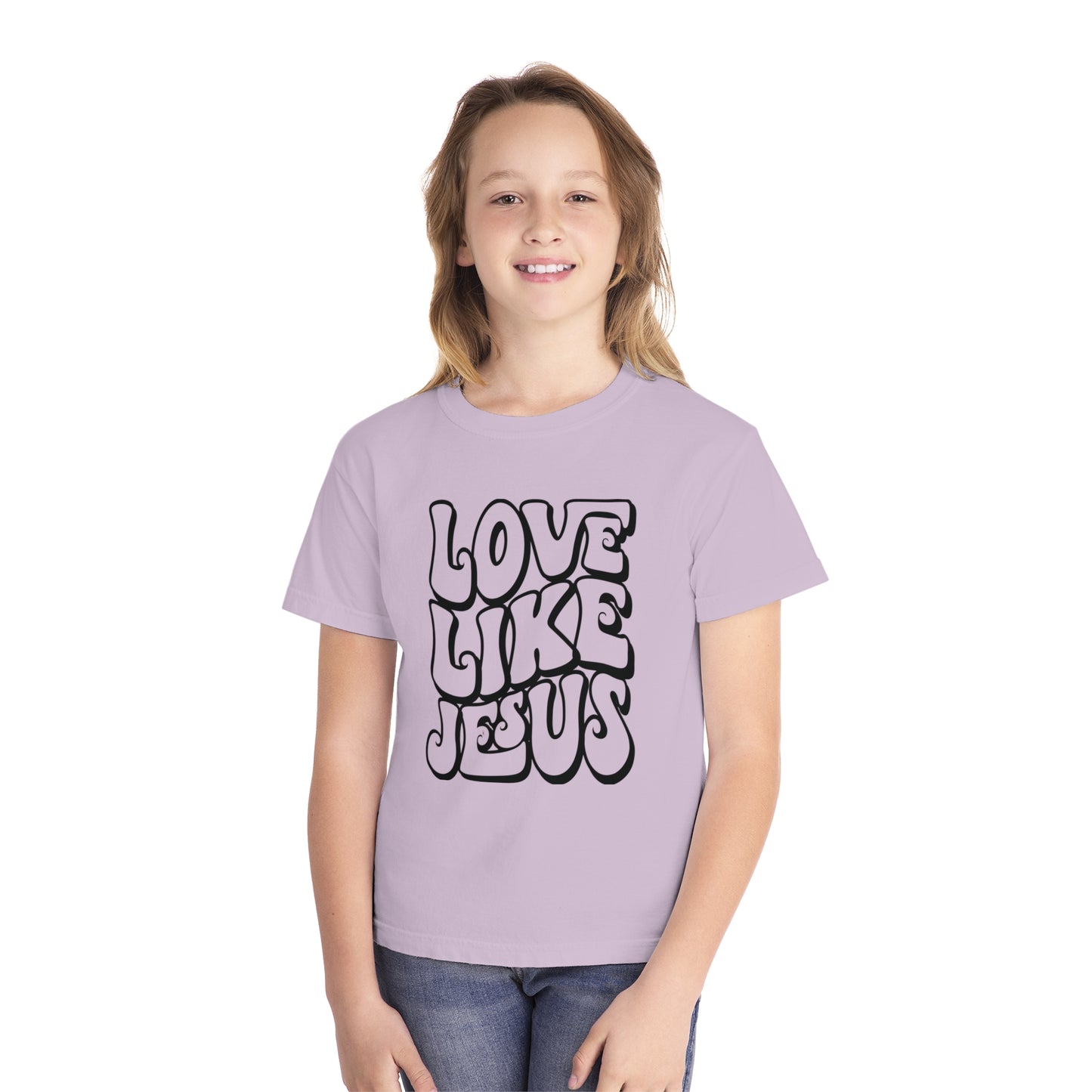 Love Like Jesus Comfort Colors Youth Christian Tee