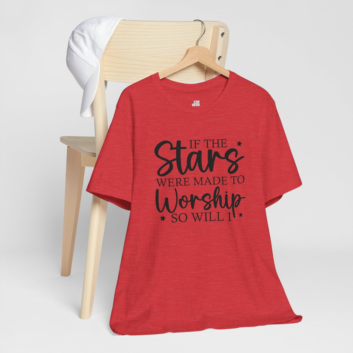 If The Stars Were Made To Worship So Will I Soft Cotton Tee - Christian Tee