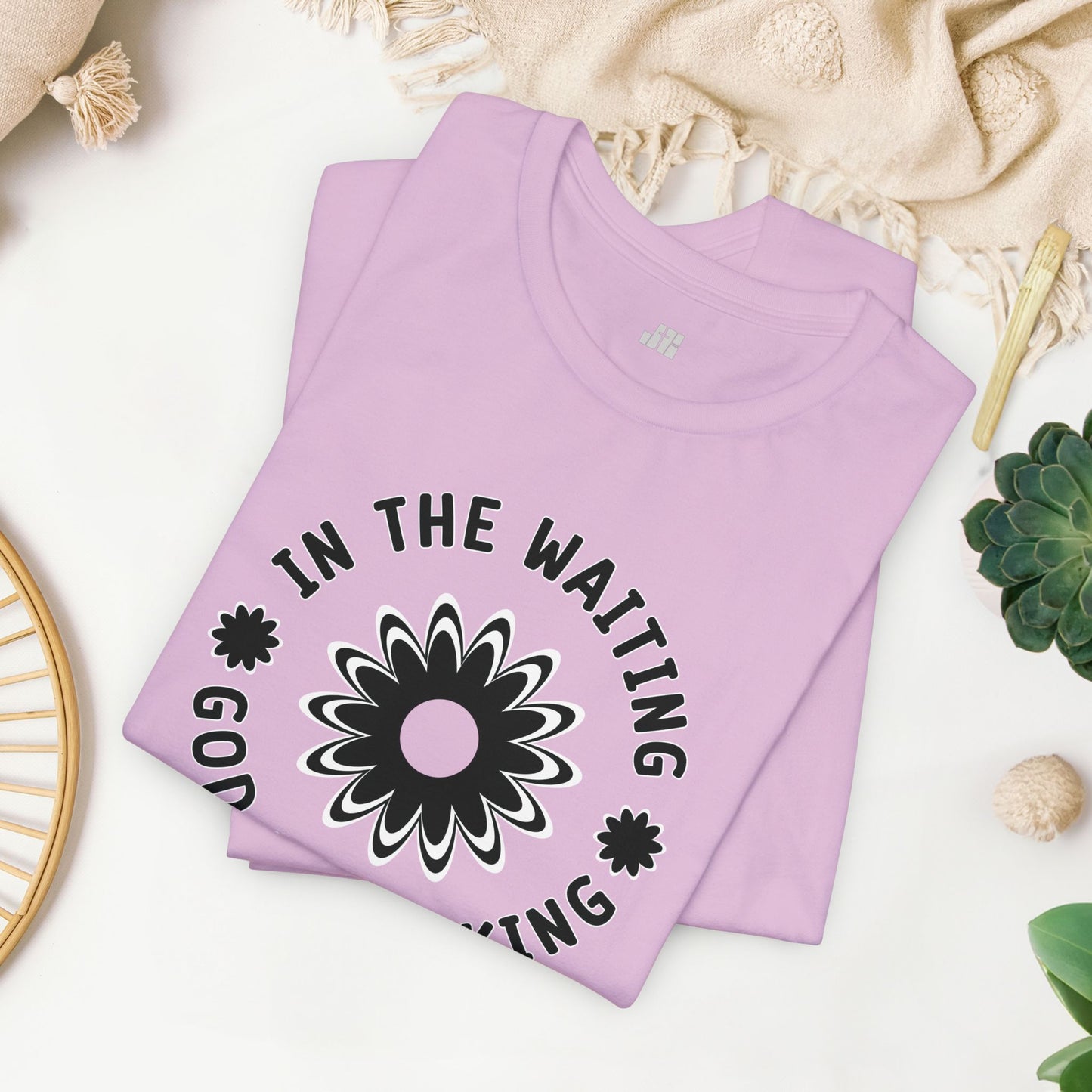 In the Waiting God is Working Soft Cotton Tee - Christian Shirt