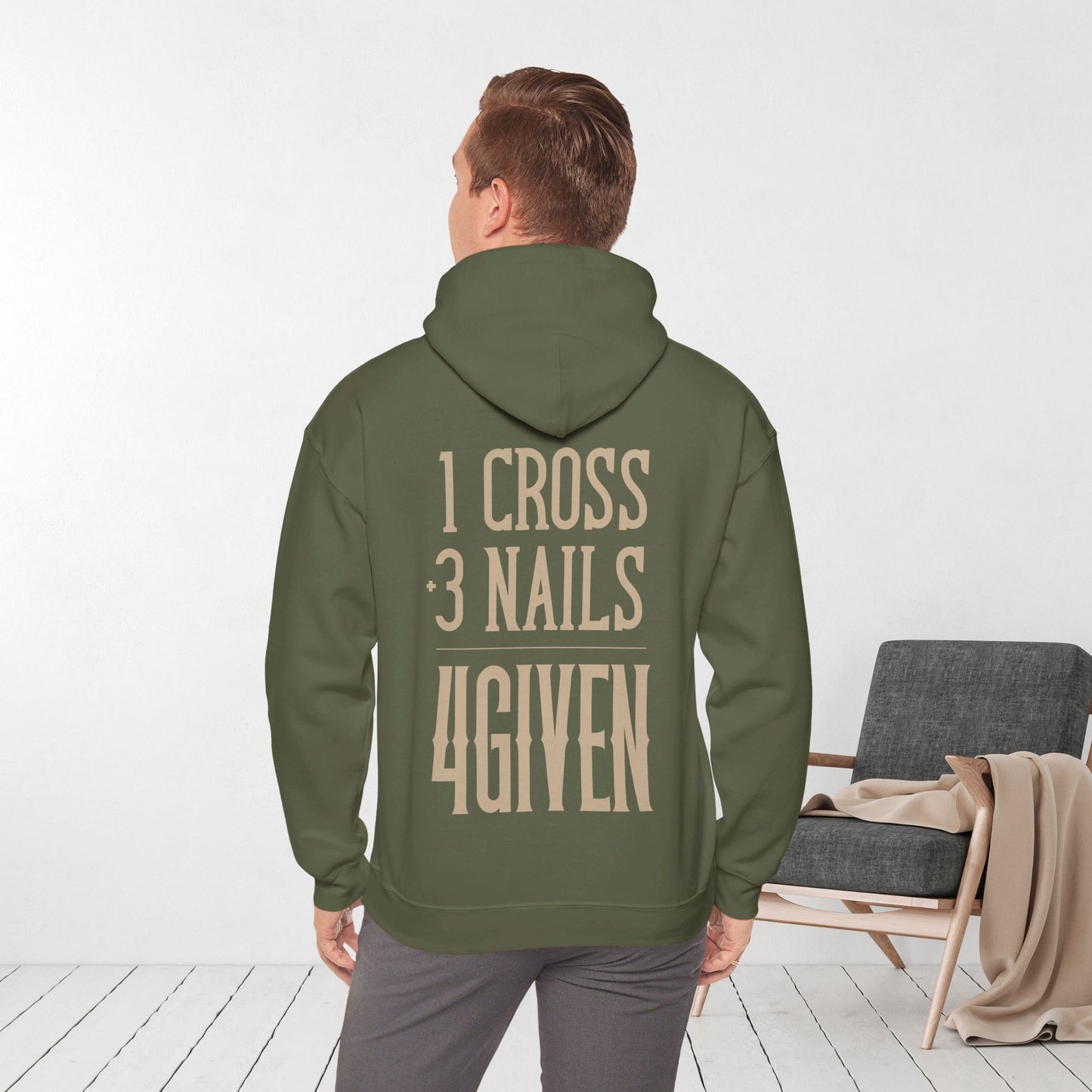 1 Cross 3 Nails 4Given Christian Hoodie