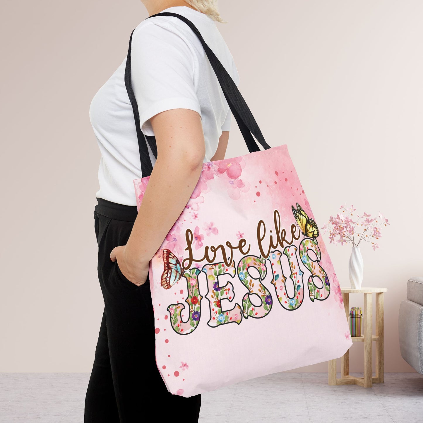 Love Like Jesus Tote Bag - Christian Tote Bag