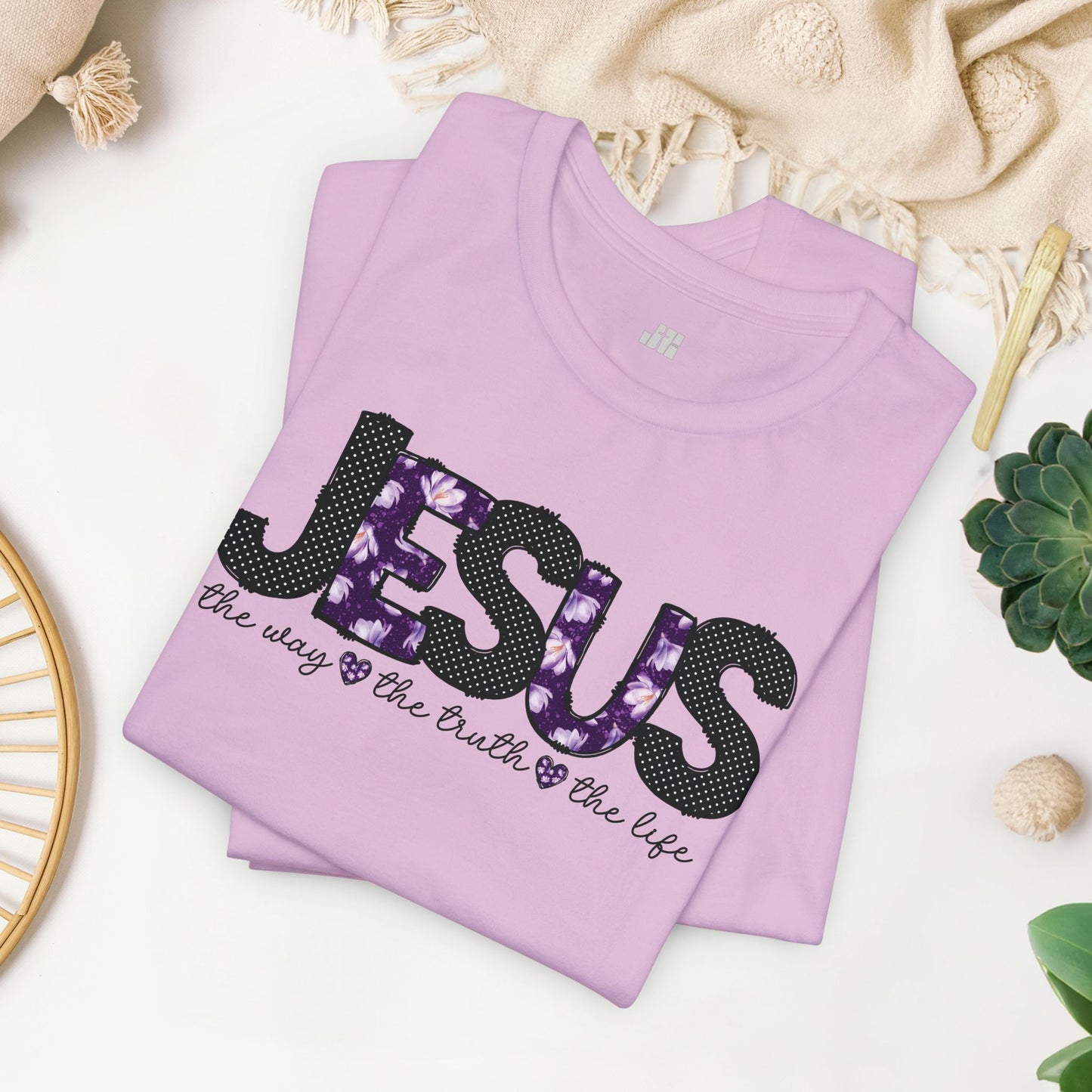 Jesus The Way The Truth The Life Soft Cotton Tee - Christian Shirt