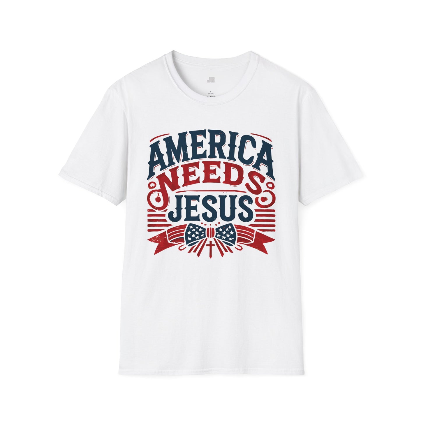 America Needs Jesus Softstyle T-shirt