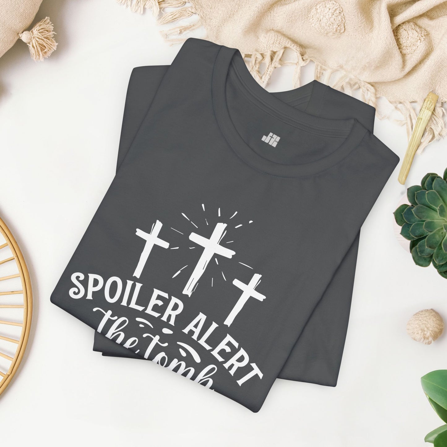 Spoiler Alert The Tomb Was Empty Christian Soft Cotton Tee - Easter Shirt