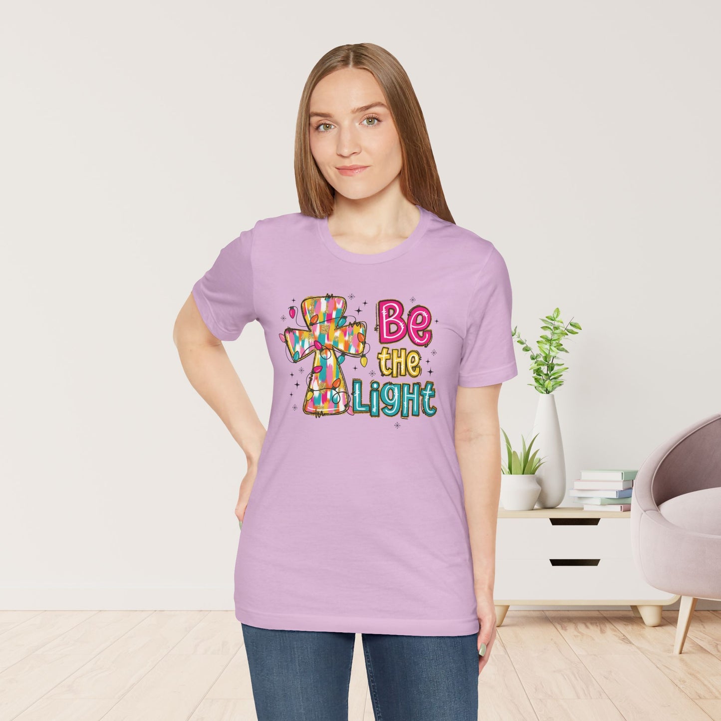 Be The Light Soft Cotton Tee - Christian Christmas Shirt