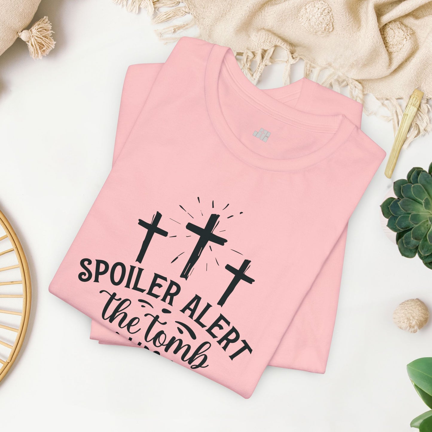 Spoiler Alert The Tomb Was Empty Christian Soft Cotton Tee - Easter Shirt