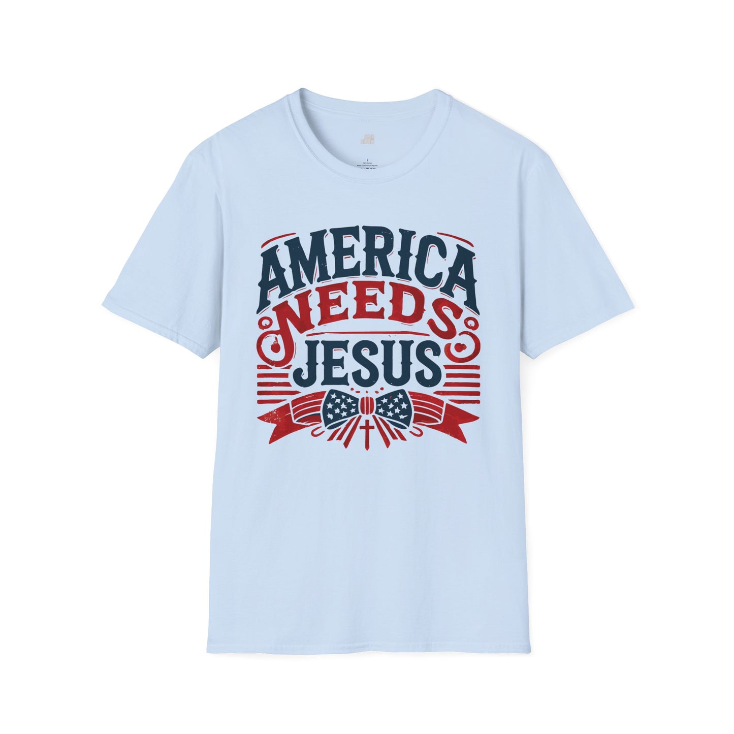 America Needs Jesus Softstyle T-shirt