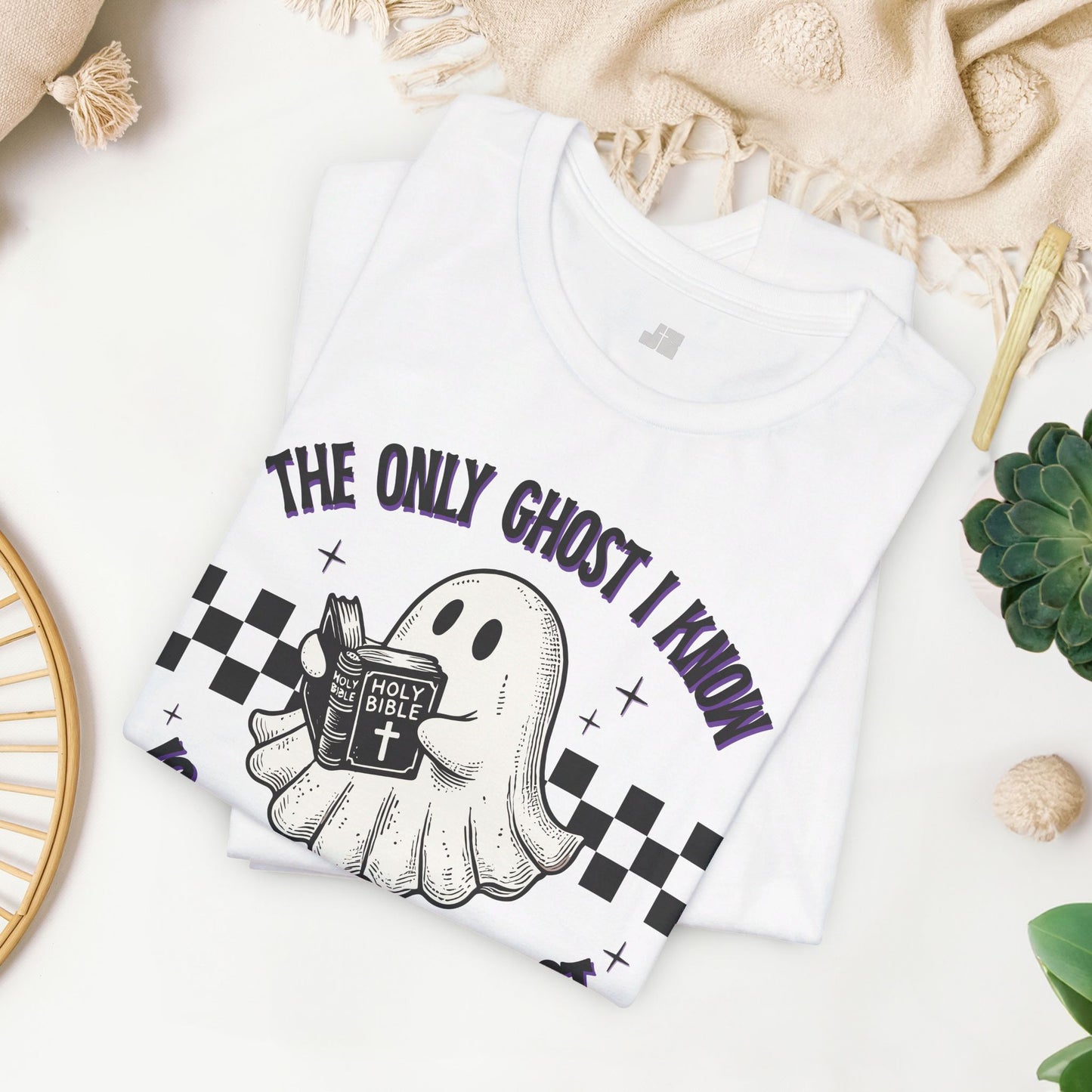 The Only Ghost I Know Is The Holy Ghost Soft Cotton Tee - Christian Shirt