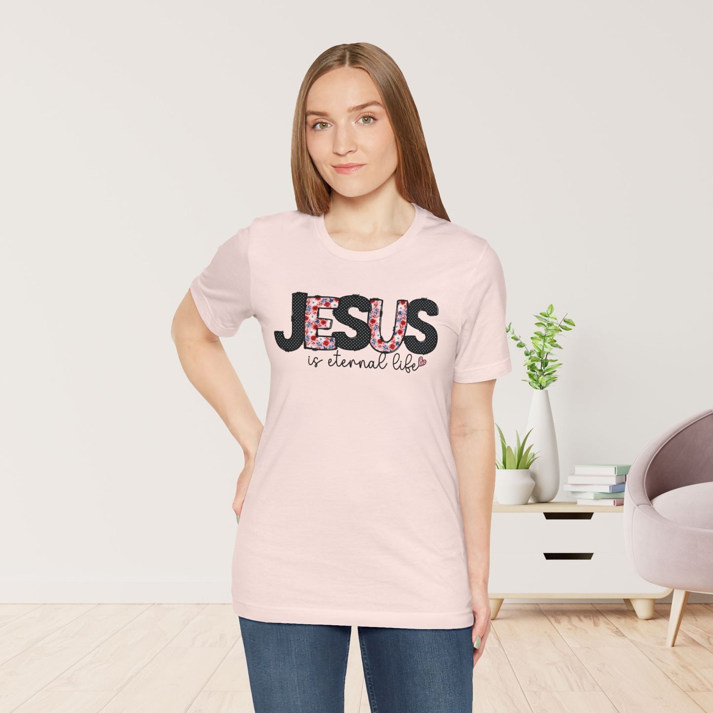 Jesus is Eternal Life Soft Cotton Tee - Christian Shirt