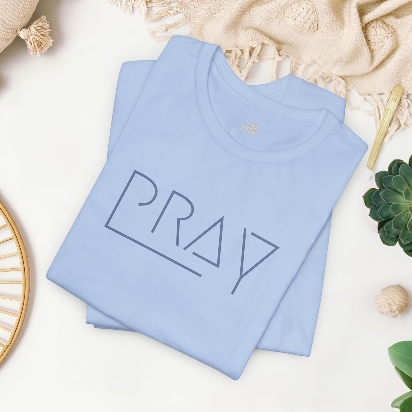 Minimalist Pray Soft Cotton Tee - Pray On It, Pray Over It, Pray Through It T-shirt