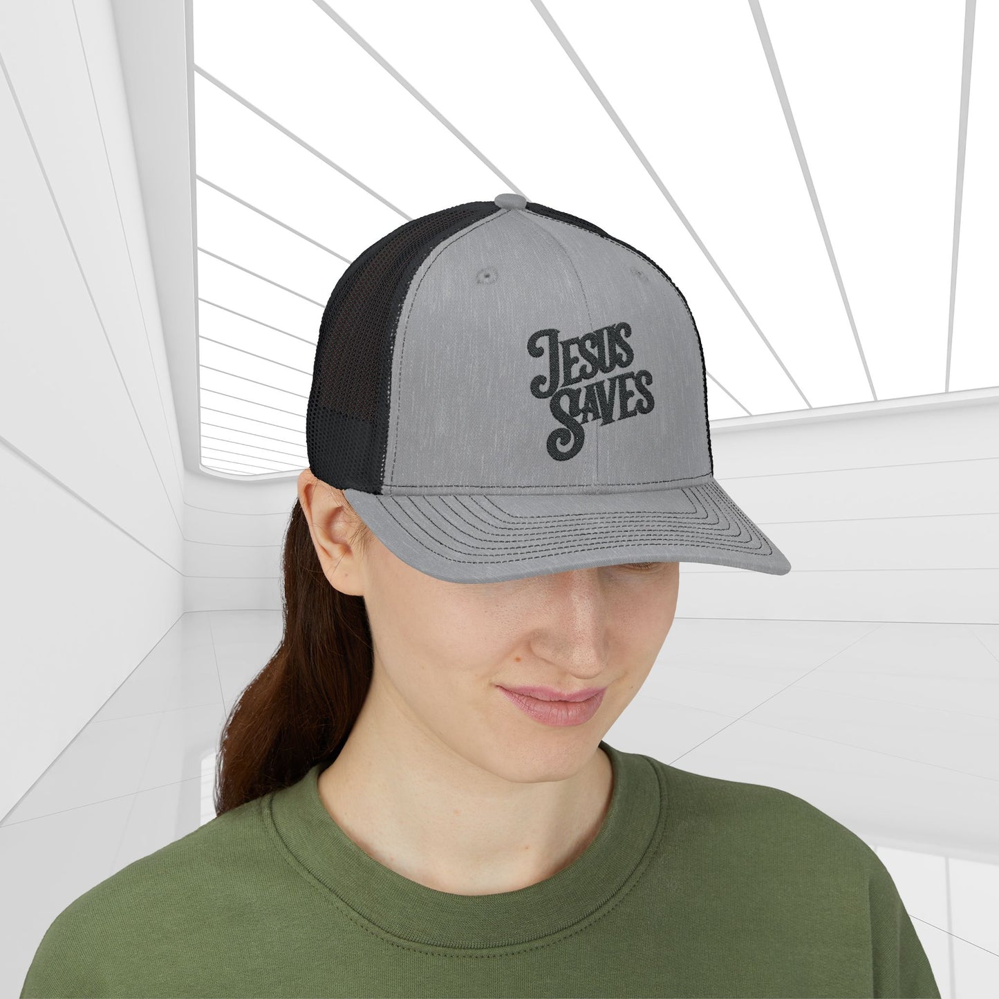 Jesus Saves Snapback Trucker Cap