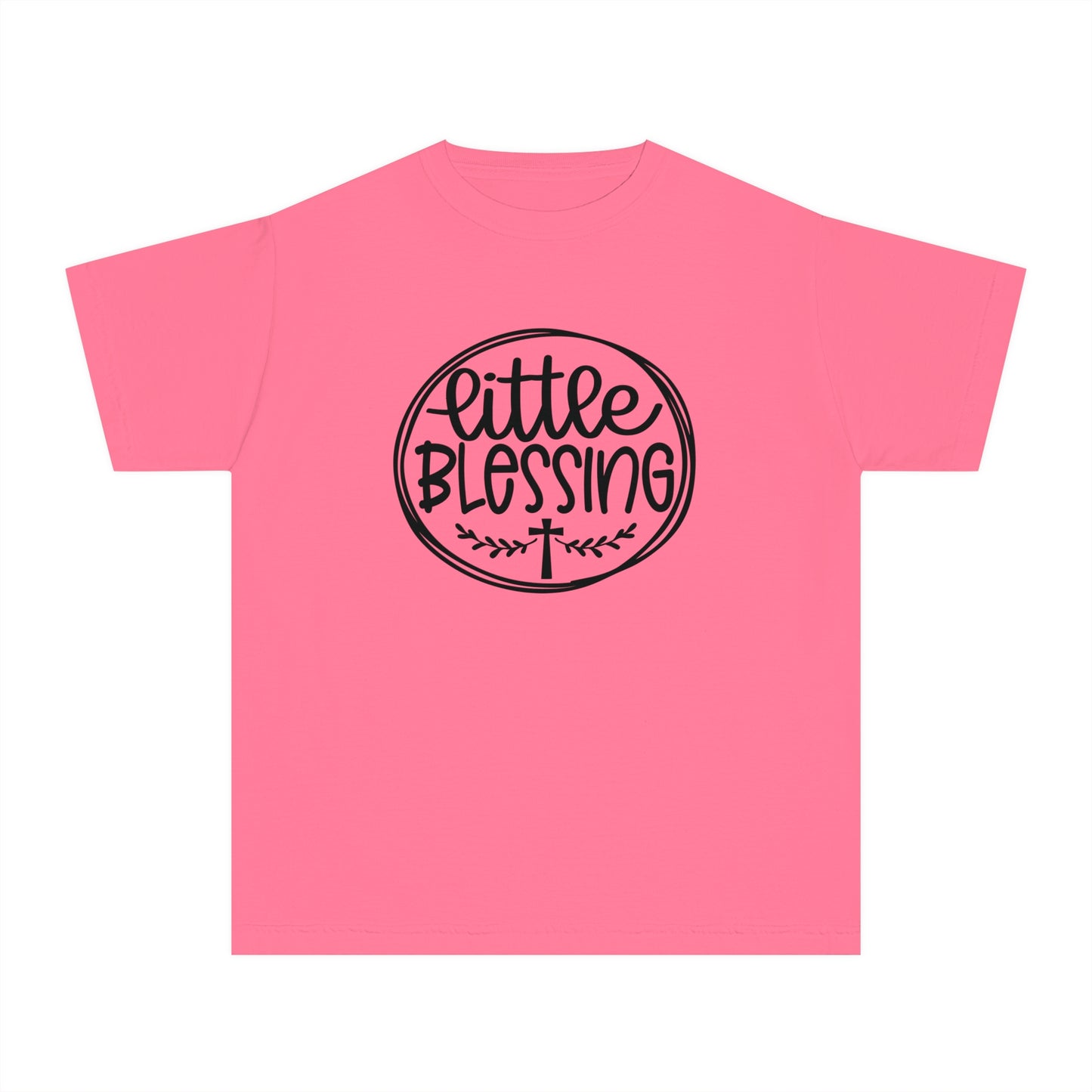 Little Blessing Comfort Colors Youth Christian Tee