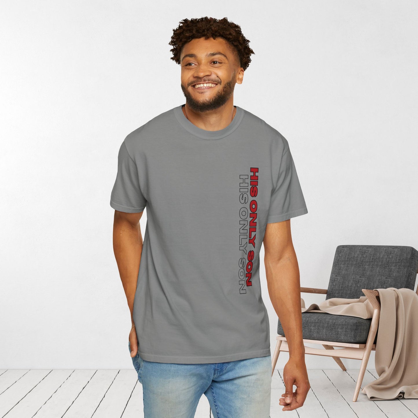 Comfort Colors Men's Bible Verse Shirt John 3:16