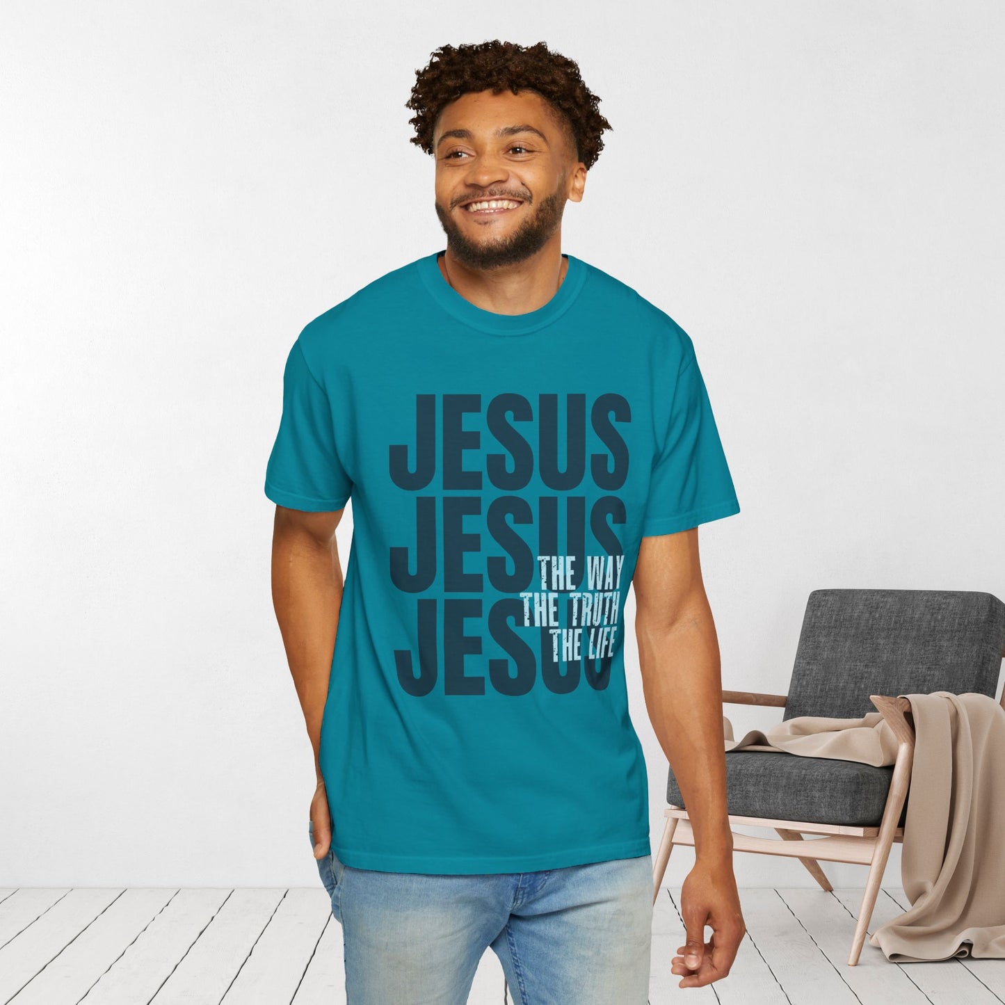 Comfort Colors Jesus Shirt - Bible Verse Shirt John 14:6