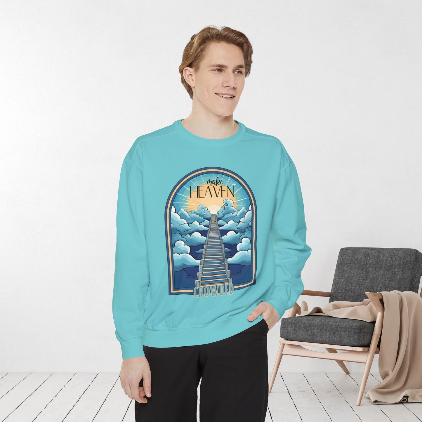 Comfort Colors Groovy Make Heaven Crowded Sweatshirt