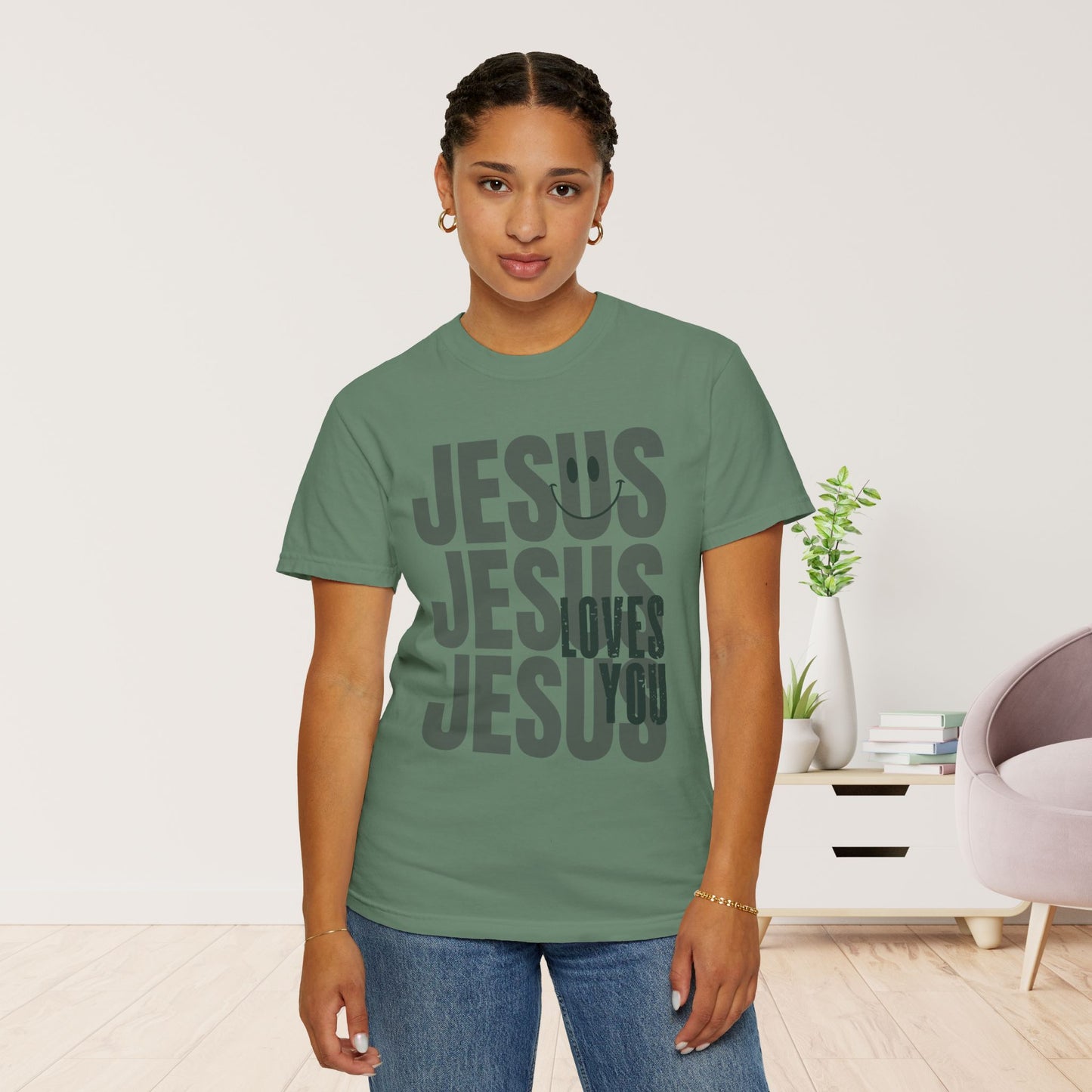 Jesus Loves You Comfort Colors Christian Shirt