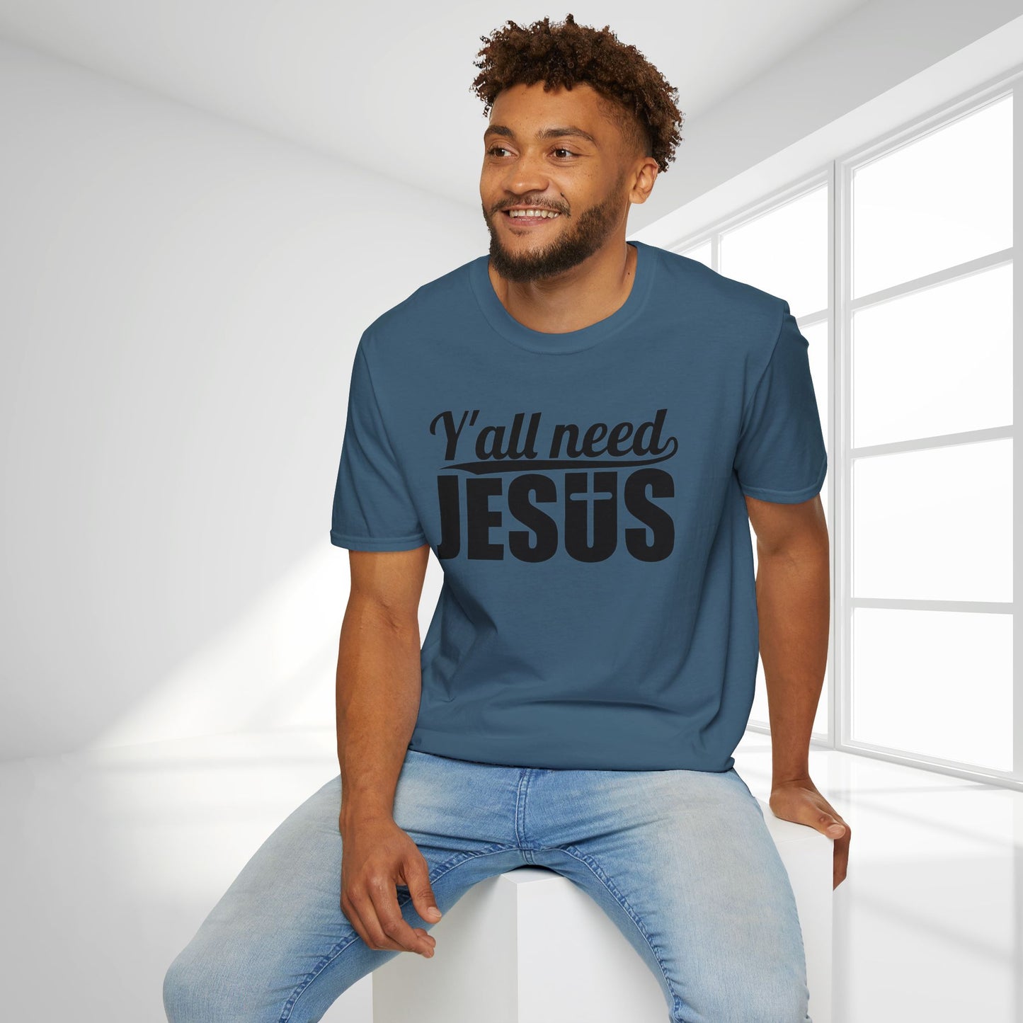 Y'all Need Jesus Softstyle T-shirt - Christian Shirt