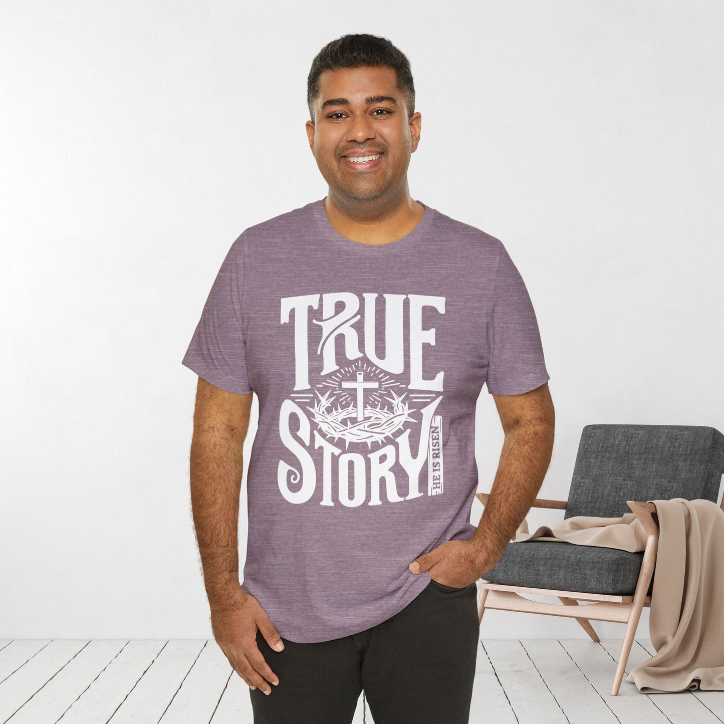 True Story He is Risen Christian Soft Cotton Tee - Easter Shirt