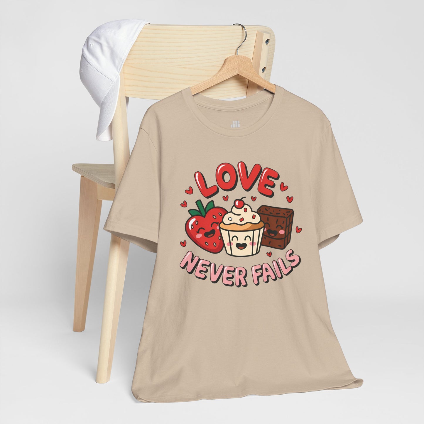 Love Never Fails Soft Cotton Tee - Christian Shirt