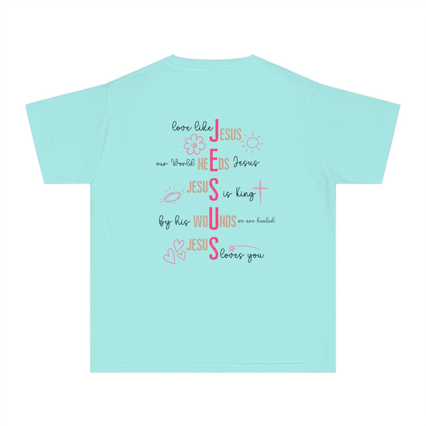 Jesus Comfort Colors Youth Christian Tee