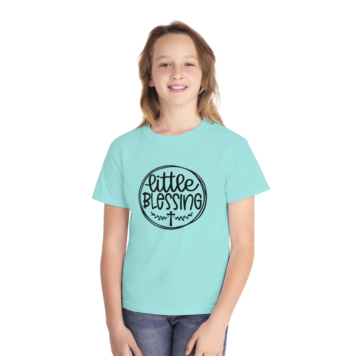 Little Blessing Comfort Colors Youth Christian Tee