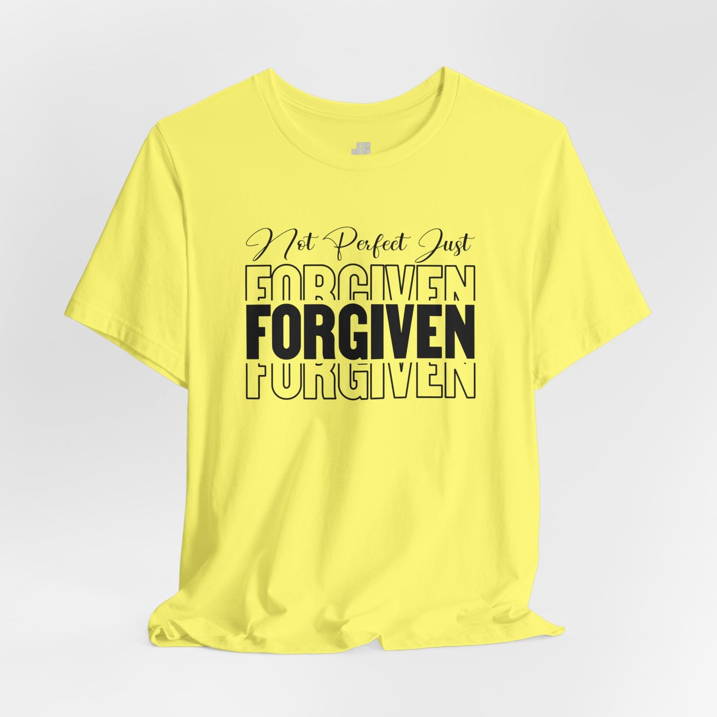 Not Perfect Just Forgiven Christian Soft Cotton Tee