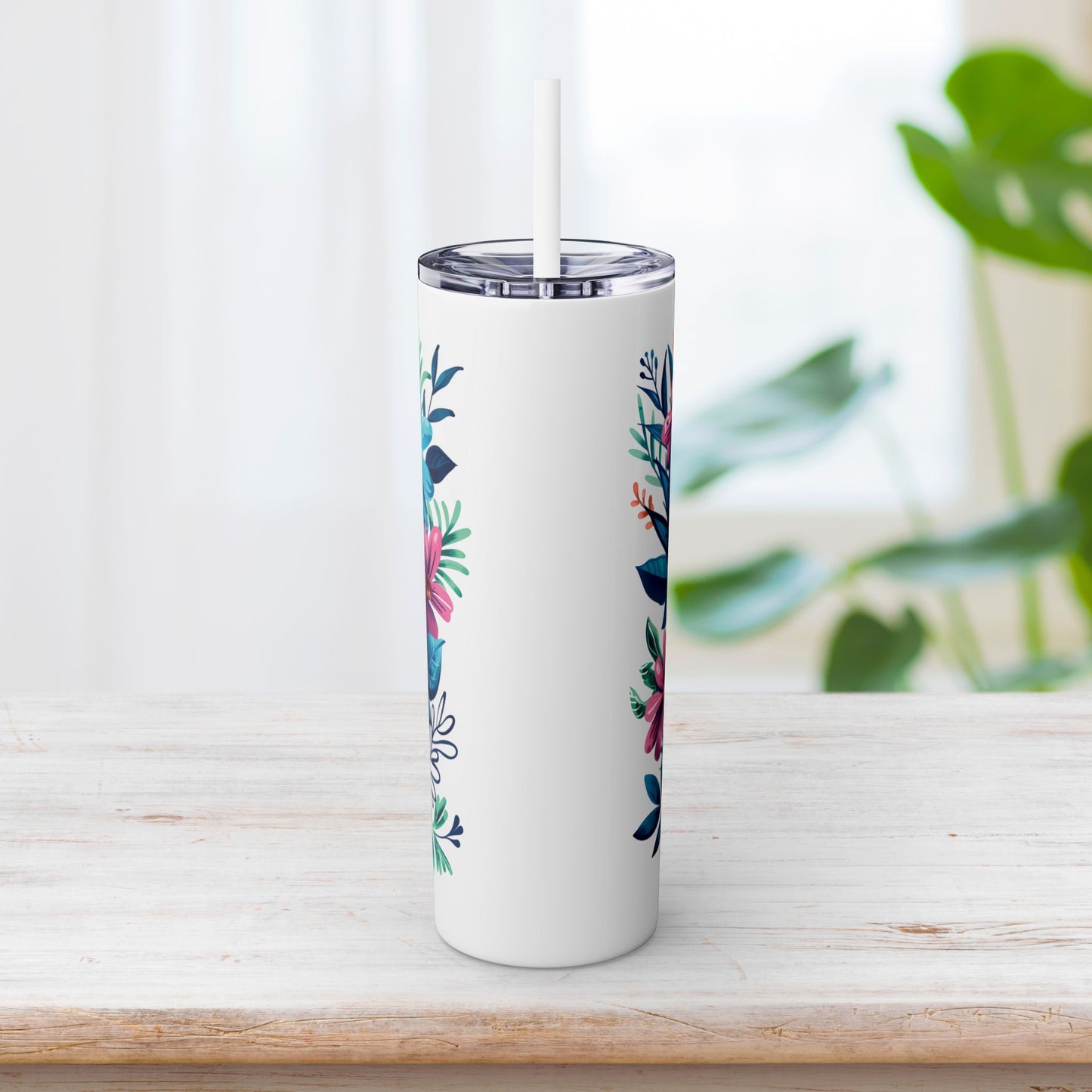 Praise God Skinny Tumbler with Straw - 20oz