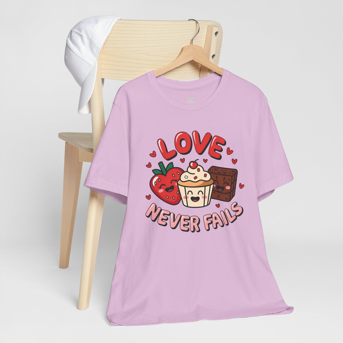 Love Never Fails Soft Cotton Tee - Christian Shirt