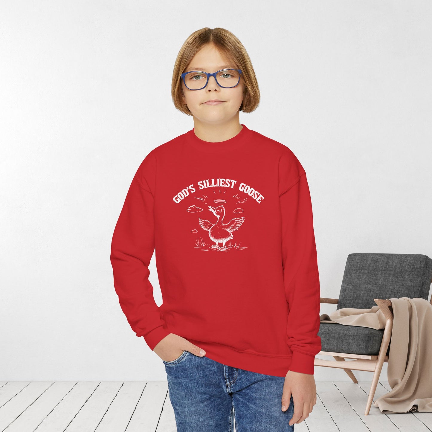 God's Silliest Goose Youth Christian Sweatshirt