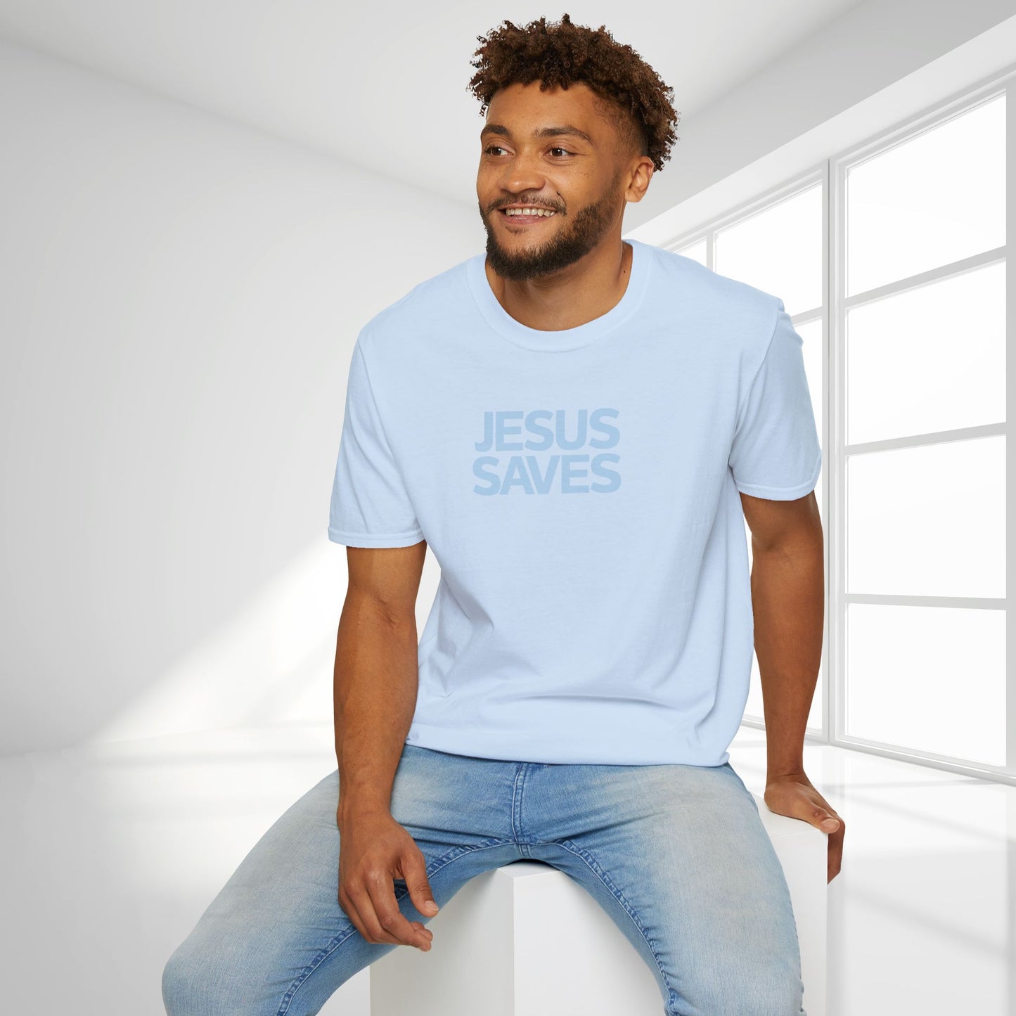 Jesus Saves Softstyle T-shirt - Acts 4:12 Bible Verse Christian Tee