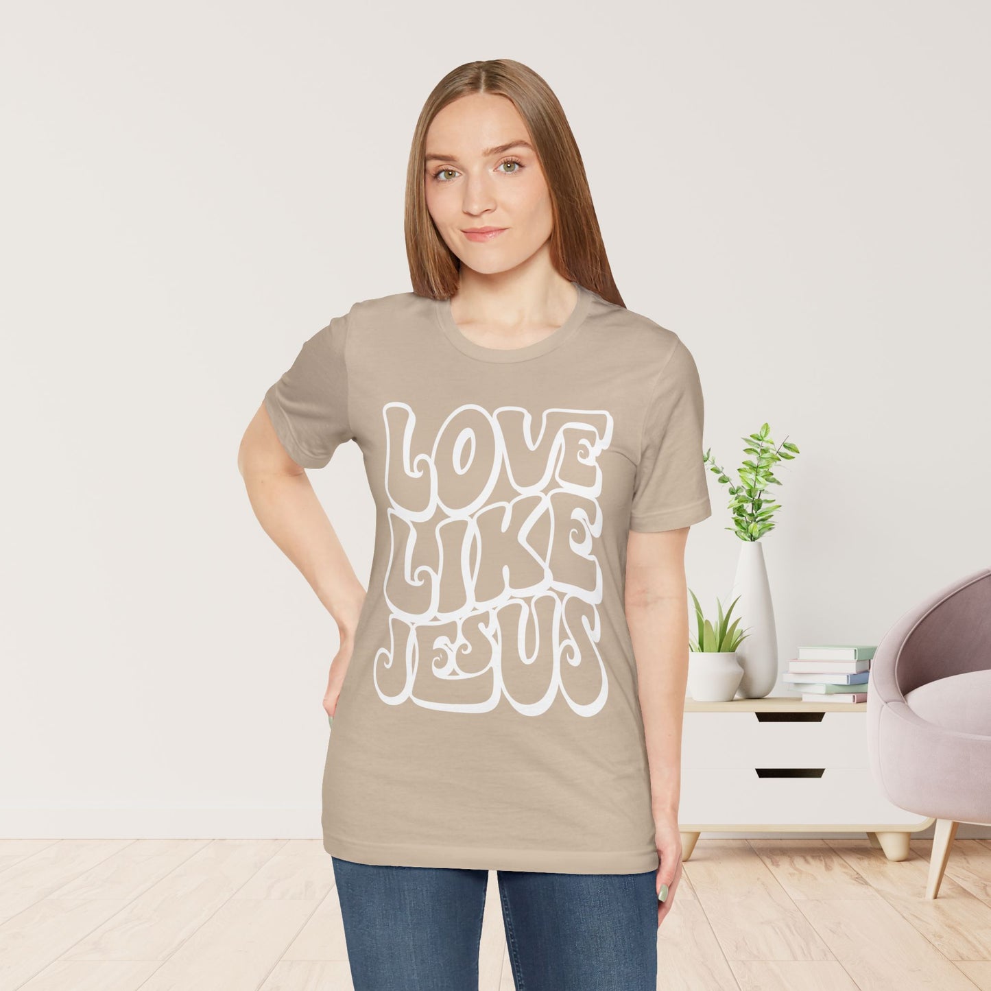 Love Like Jesus Soft Cotton Tee - Christian Shirt