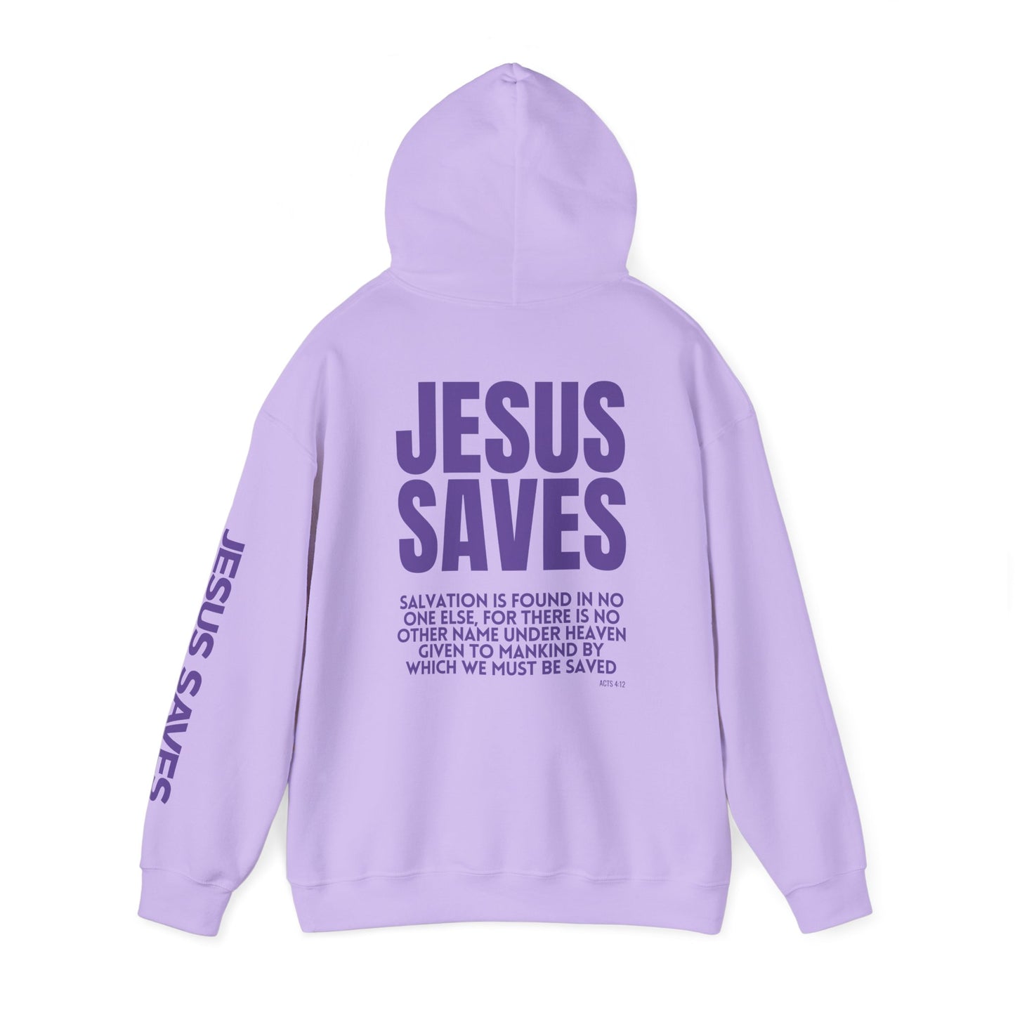 Jesus Saves Hoodie - Acts 4:12 Bible Verse Christian Hoodie