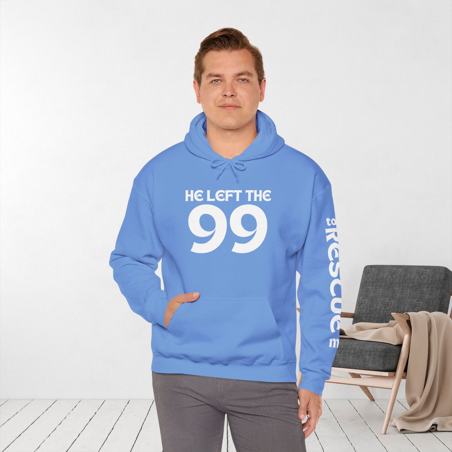 He Left the 99 to Rescue Me Hoodie - Unisex Christian Hoodie