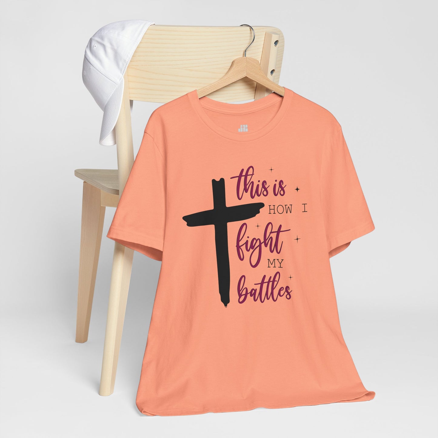 This is How I Fight My Battles Bible Verse Soft Cotton Tee - Christian T-shirt