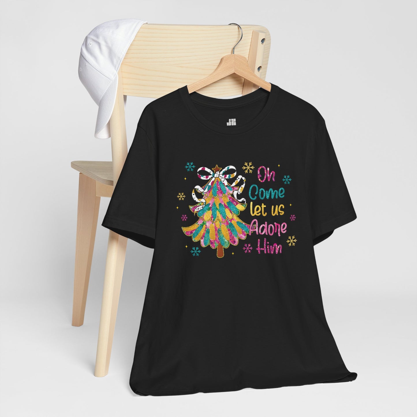 Oh Come Let Us Adore Him Soft Cotton Tee - Holiday Christian Shirt