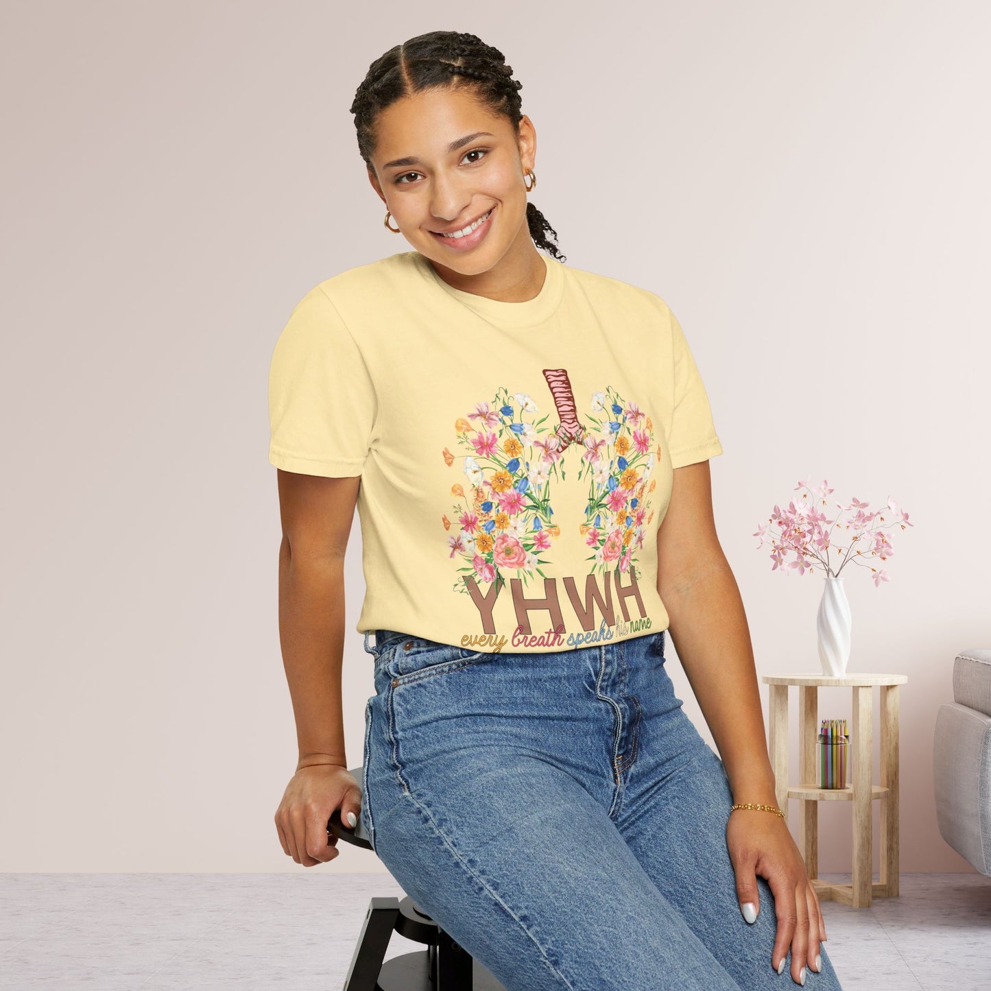 YHWH Every Breath Speaks His Name Comfort Colors T-shirt