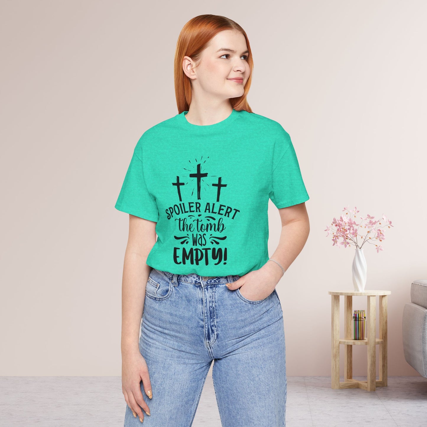 Spoiler Alert The Tomb Was Empty Christian Soft Cotton Tee - Easter Shirt