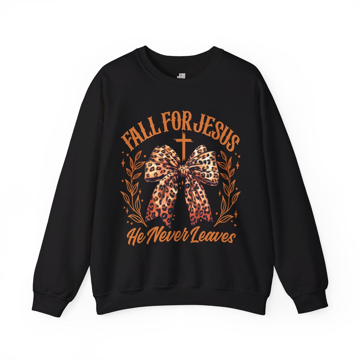 Fall For Jesus He Never Leaves Christian Sweatshirt - Christian Pullover