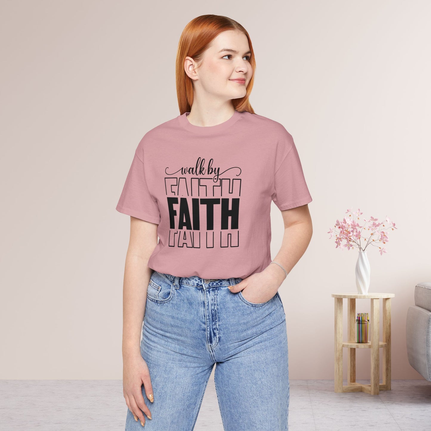 Walk by Faith Christian Soft Cotton Tee