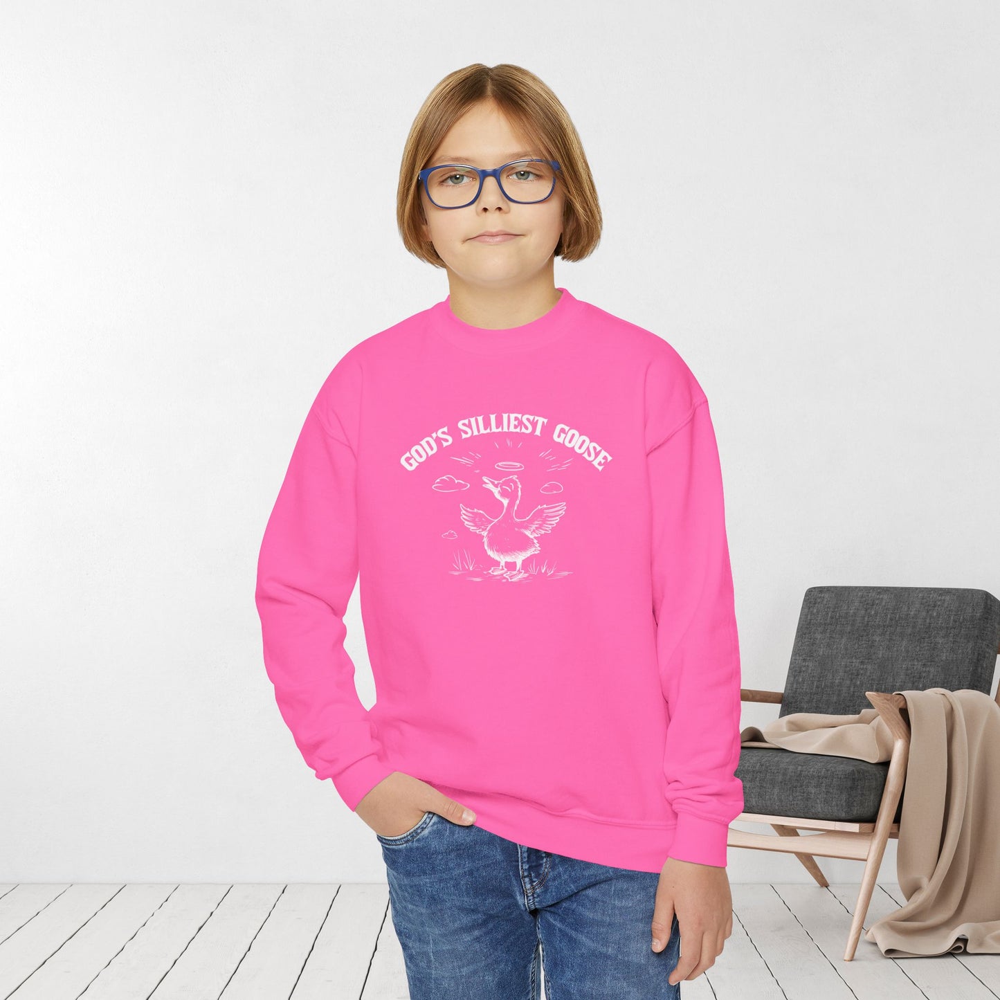 God's Silliest Goose Youth Christian Sweatshirt