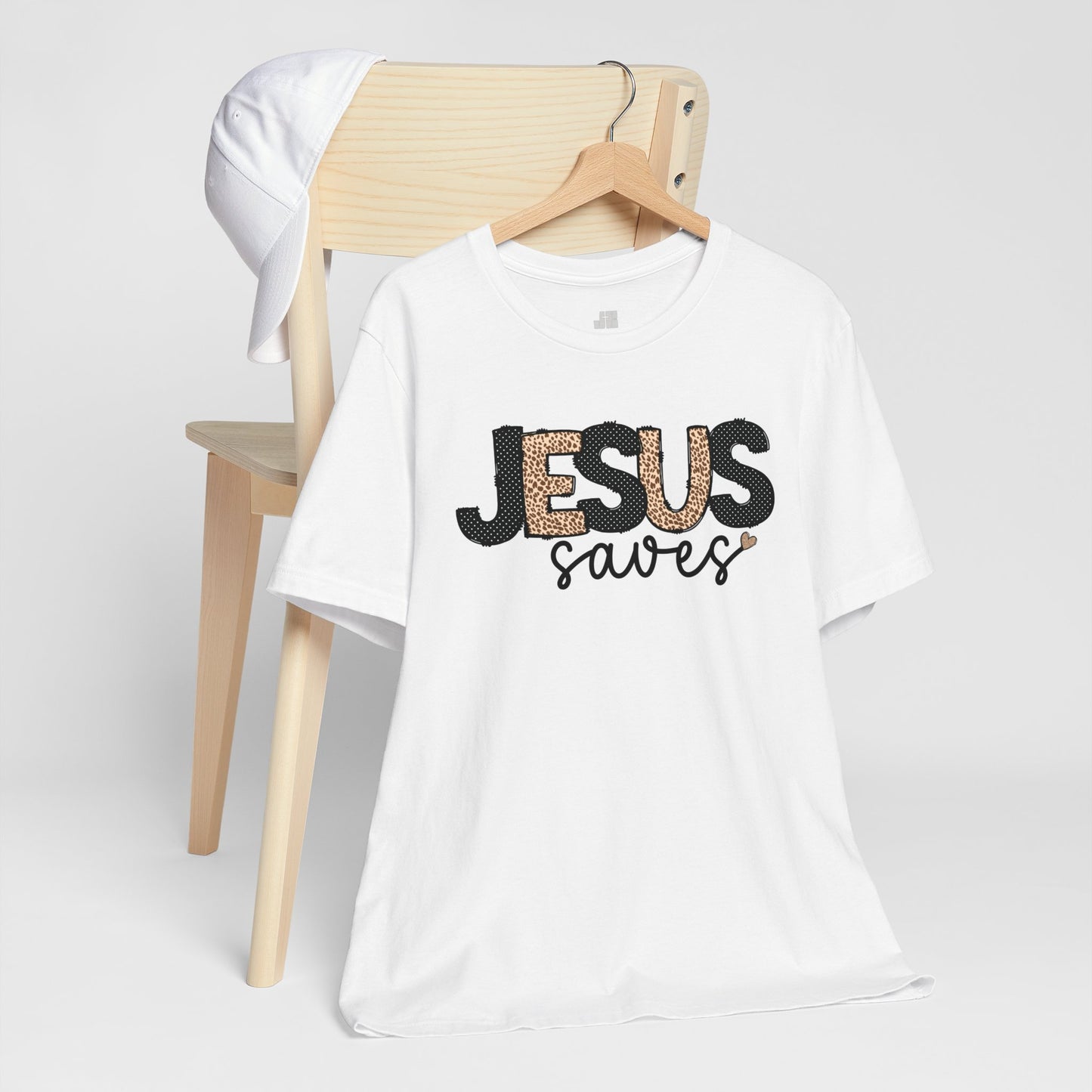 Jesus Saves Soft Cotton Tee - Christian Shirt