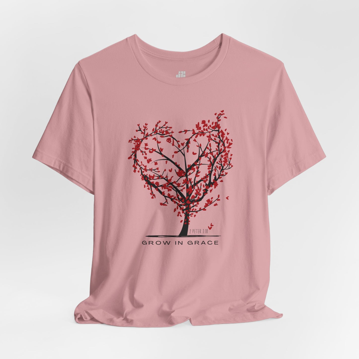 Grow in Grace Bible Verse Soft Cotton Tee