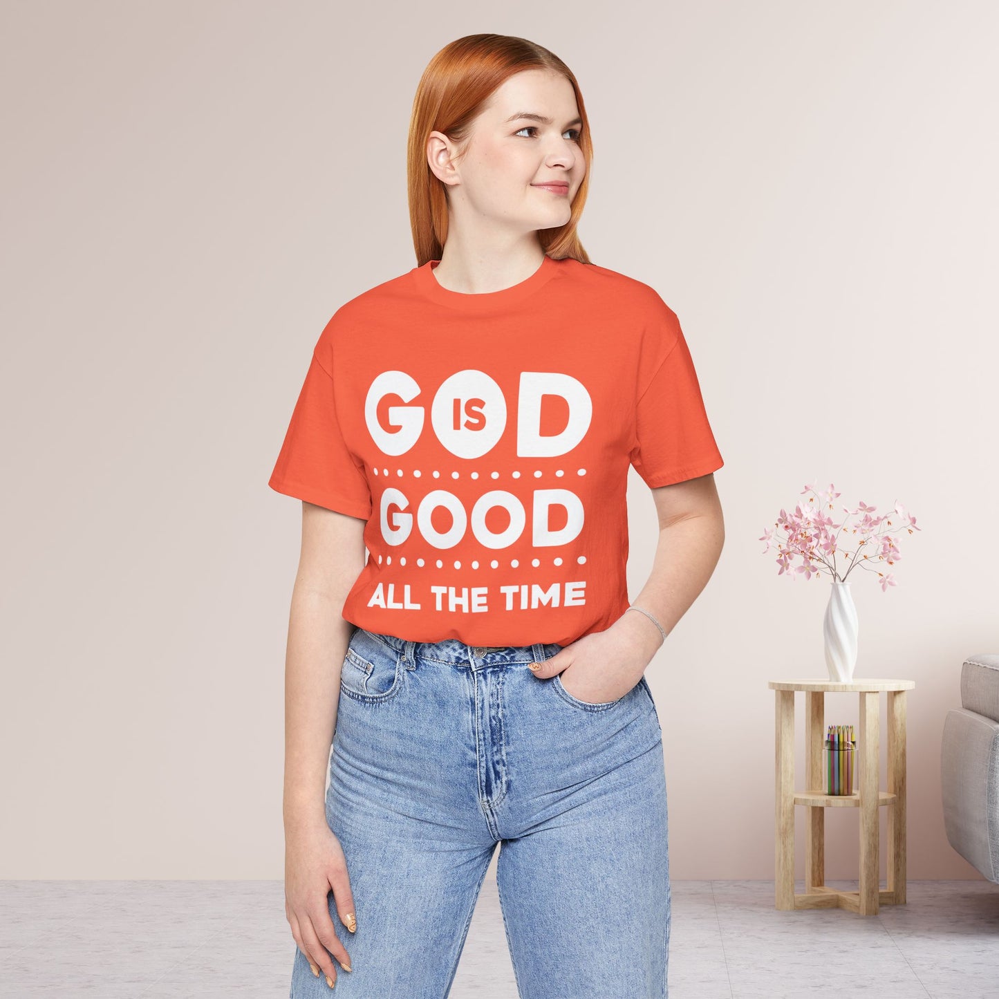 God Is Good All The Time Soft Cotton Tee - Christian Tee