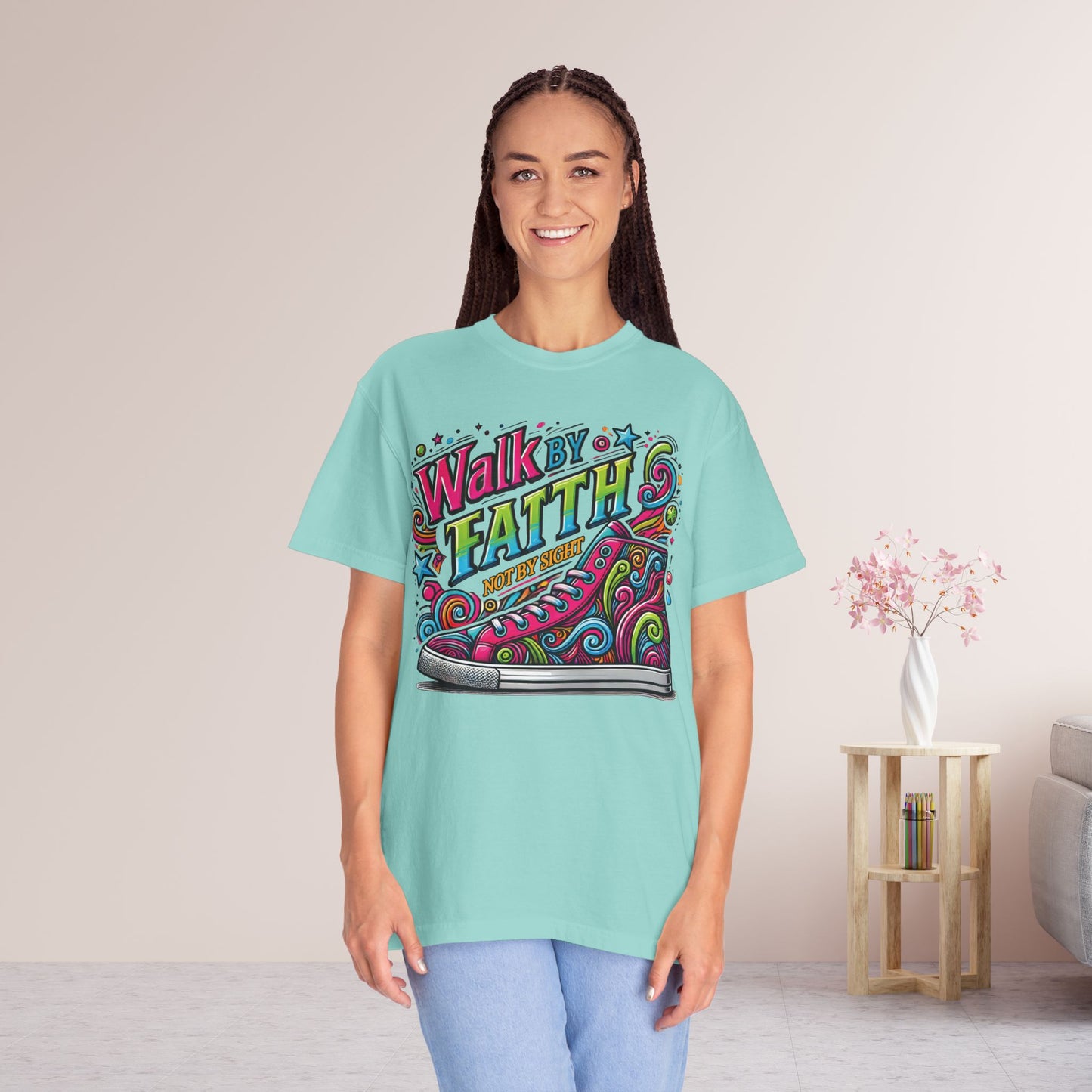 Walk By Faith Not By Sight Comfort Colors Shirt