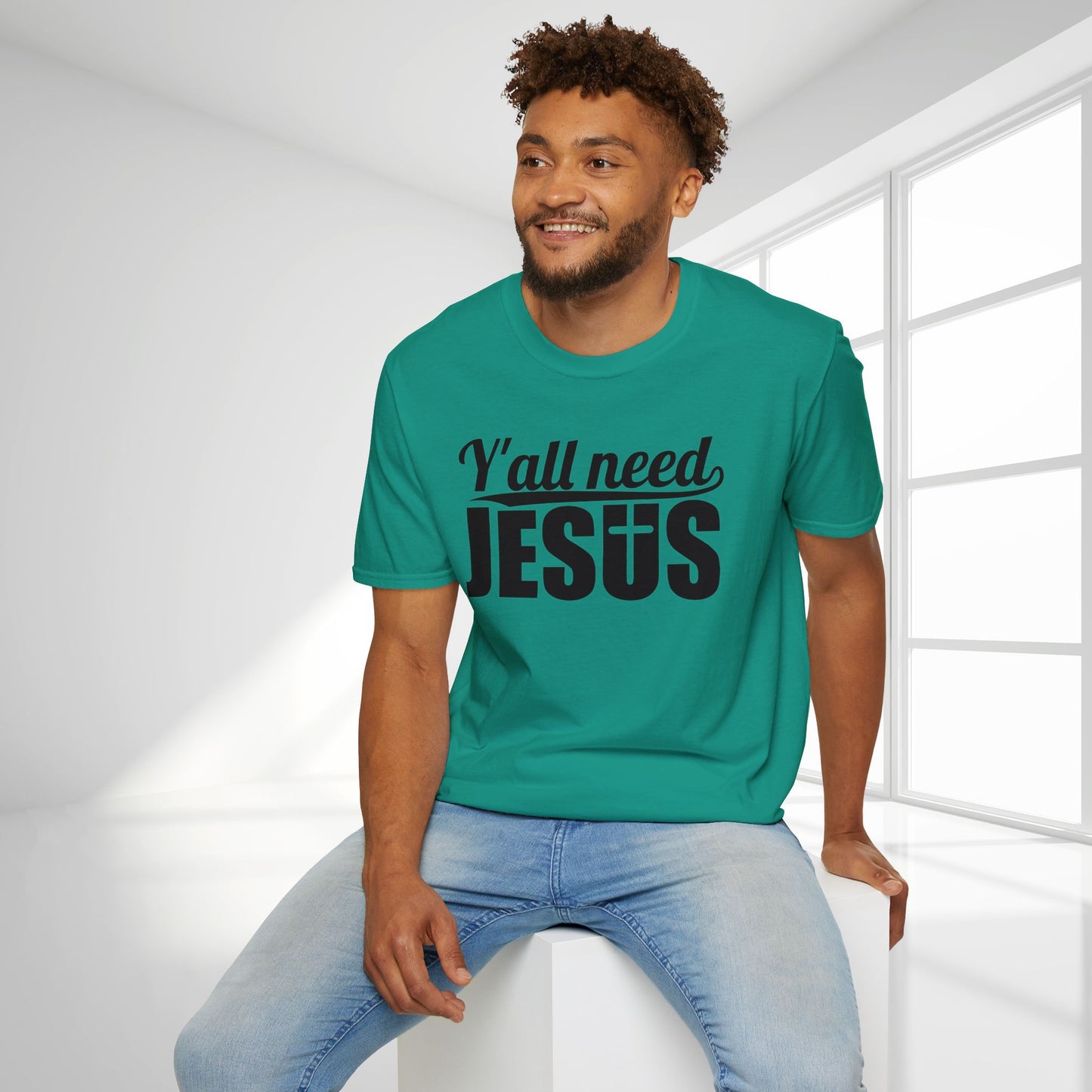 Y'all Need Jesus Softstyle T-shirt - Christian Shirt