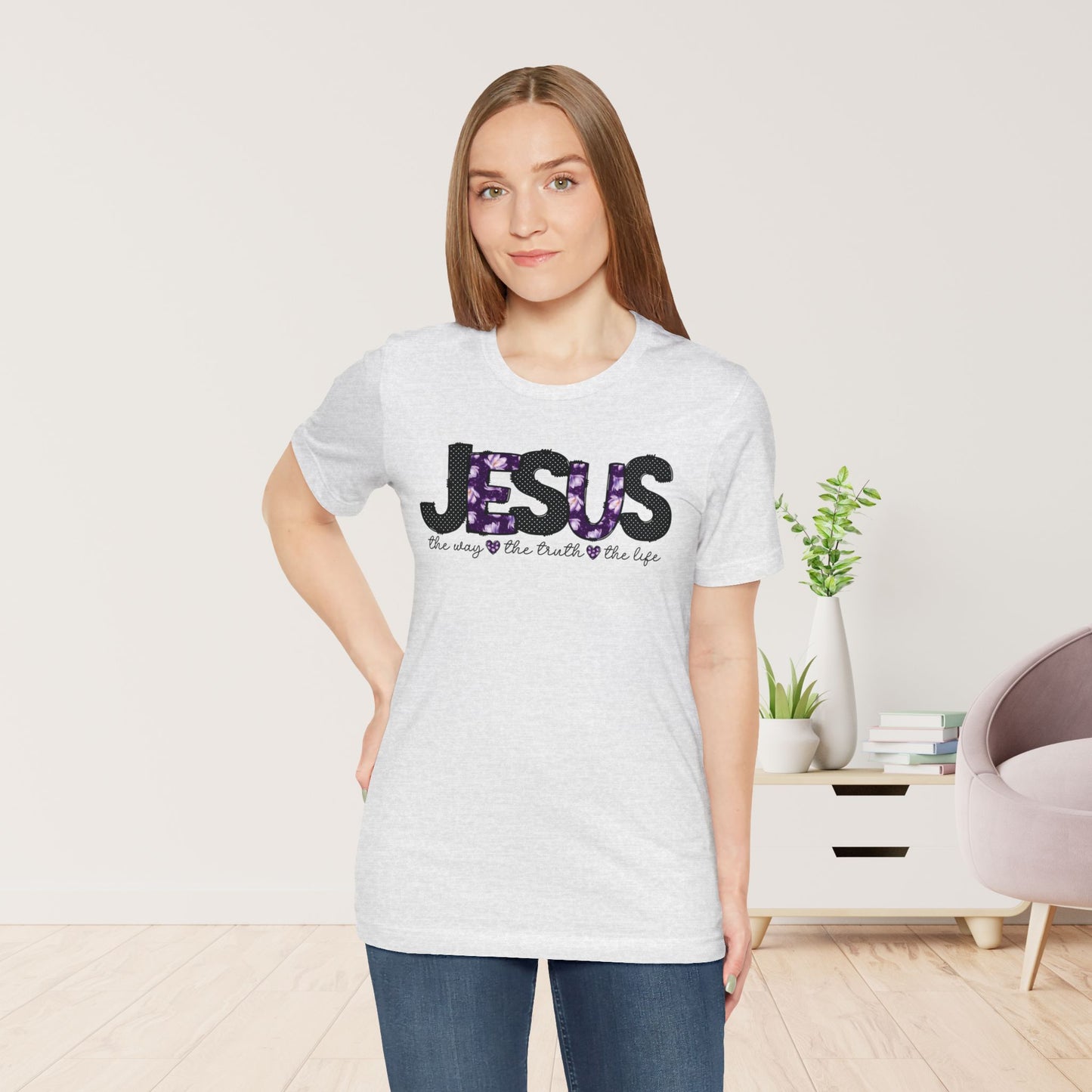 Jesus The Way The Truth The Life Soft Cotton Tee - Christian Shirt