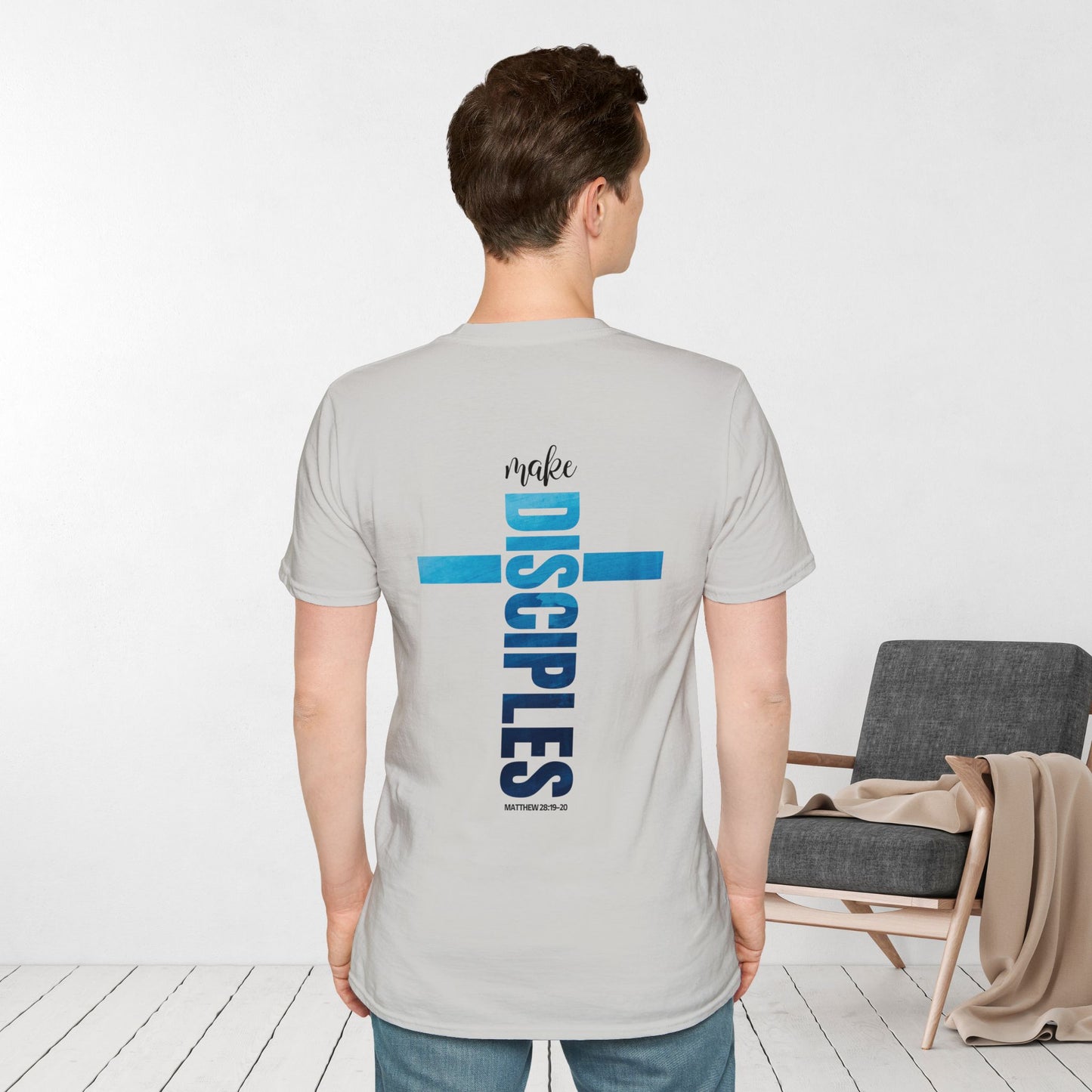 Make Disciples Softstyle T-Shirt - Matthew 28:19-20 Bible Verse Christian Tee