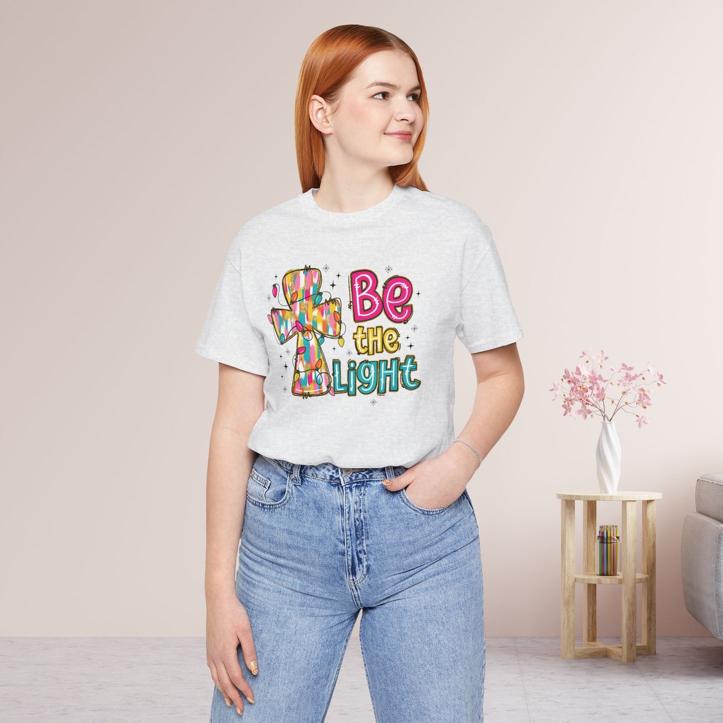 Be The Light Soft Cotton Tee - Christian Christmas Shirt