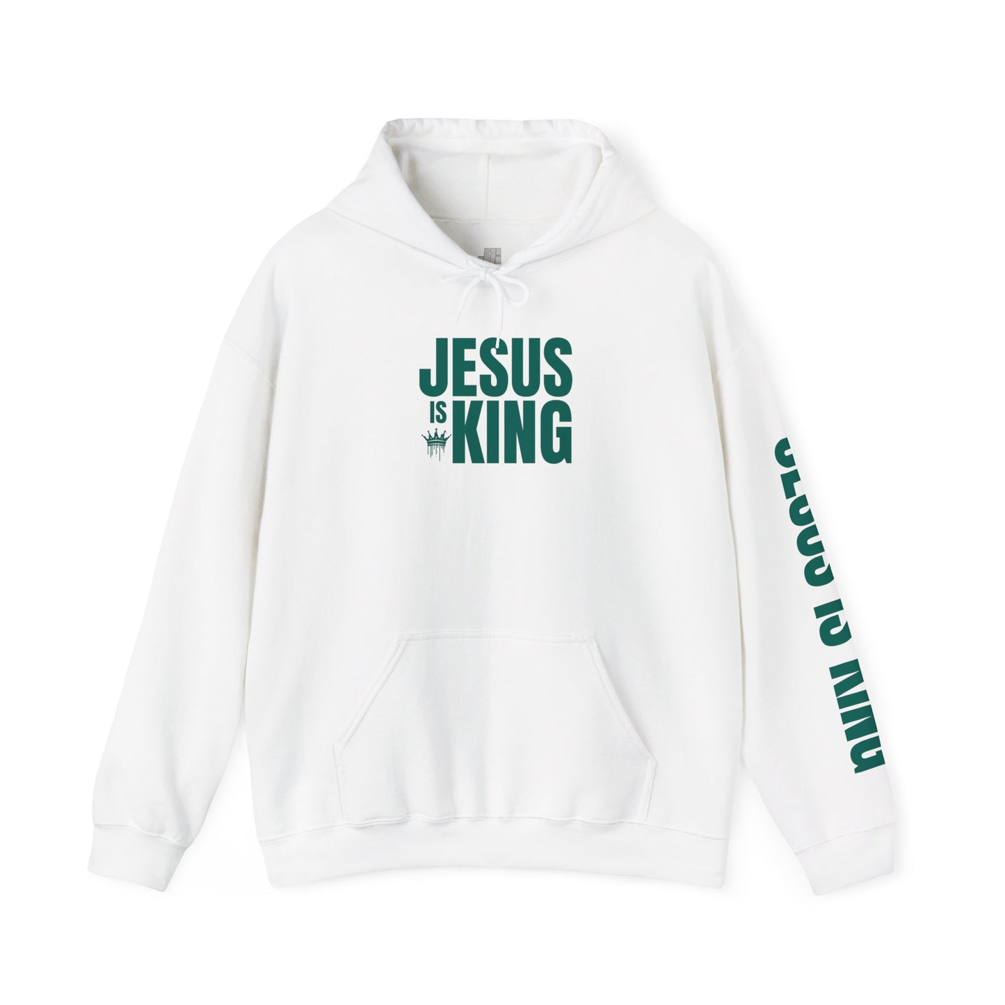 Jesus is King Hoodie - Revelation 19:16 Bible Verse Christian Hoodie